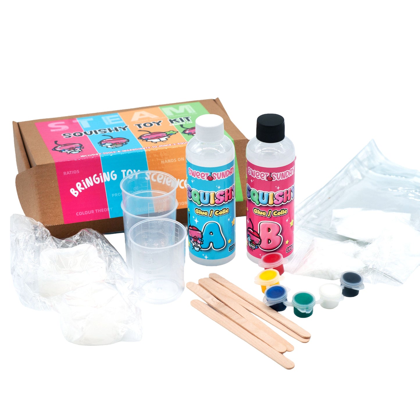 DIY Squishy Kit for 2 Kits | Sibling & Playdate Activity Bundle | Sweet Sunday