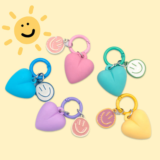 Keychain Charm - Bubble Heart