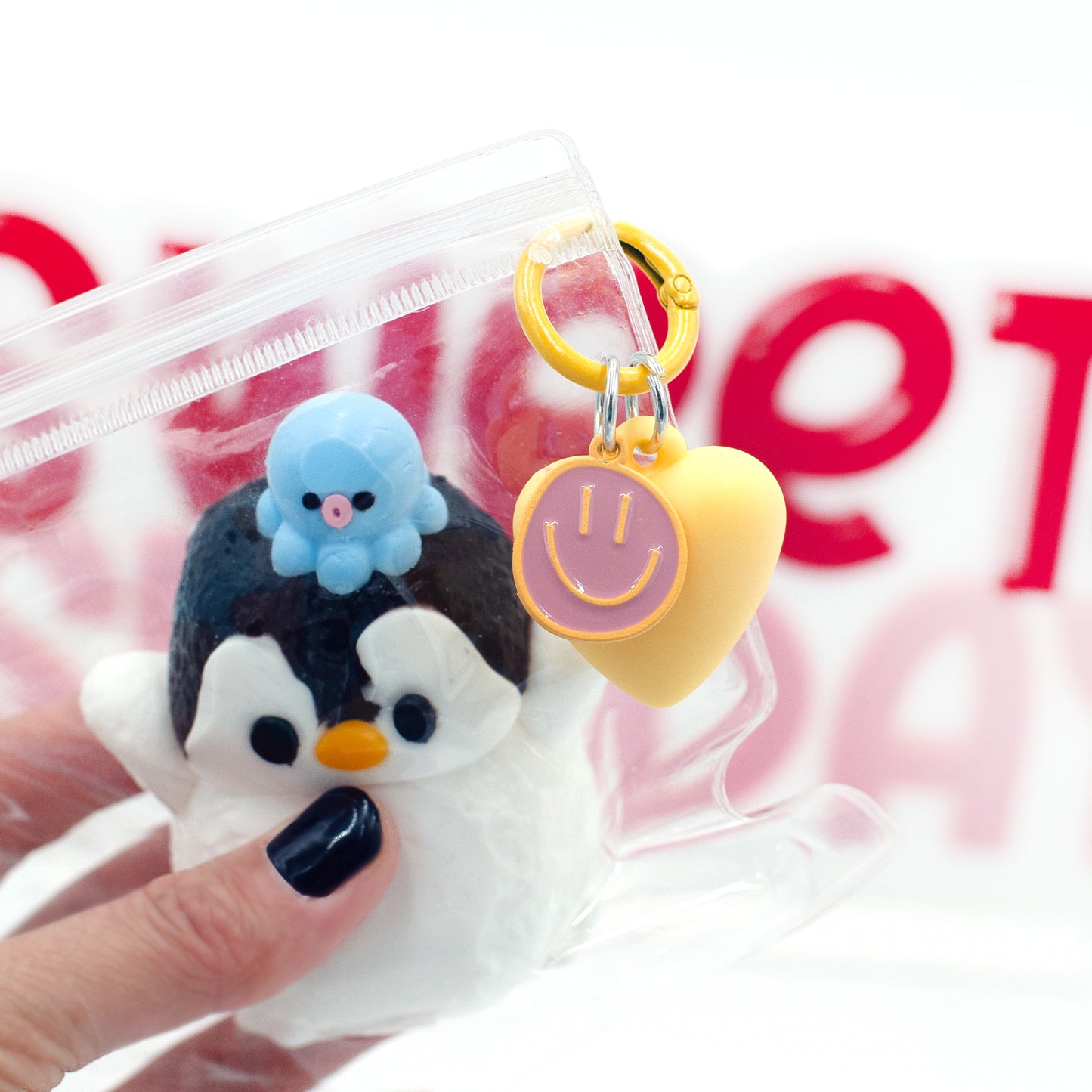 Keychain Charm - Bubble Heart