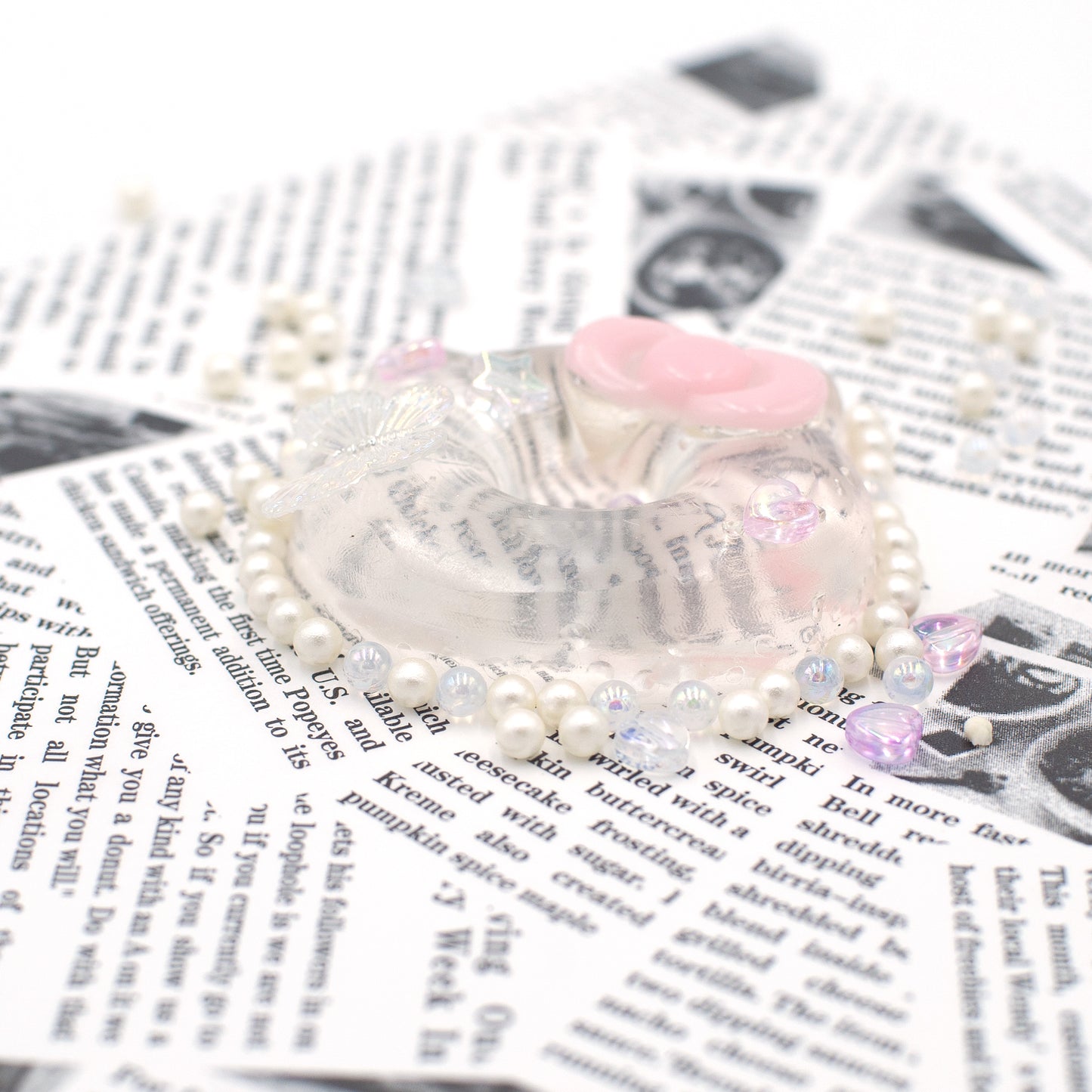 Taba Squishy - Clear Kitty Donut