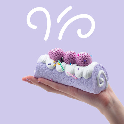 Taba Squishy - Purple Roll Cake | Mess-Free Sensory Toy for Kids | Sweet Sunday