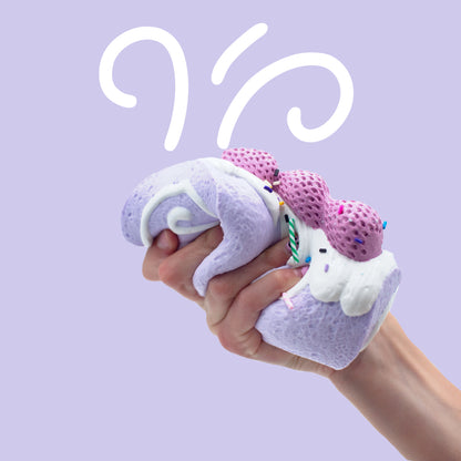 Taba Squishy - Purple Roll Cake | Mess-Free Sensory Toy for Kids | Sweet Sunday