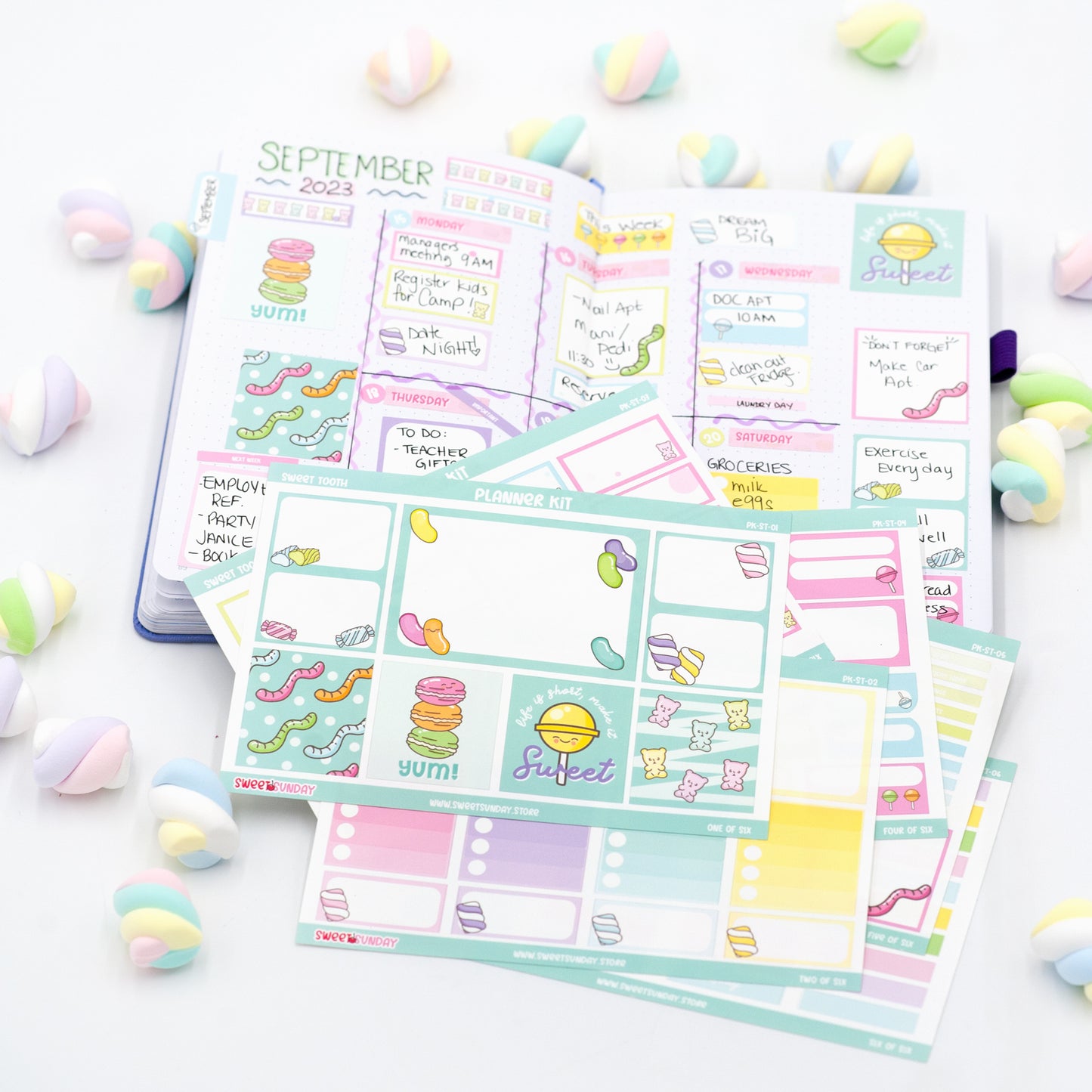 Sweet Tooth - Planner Kit (6 sheets)