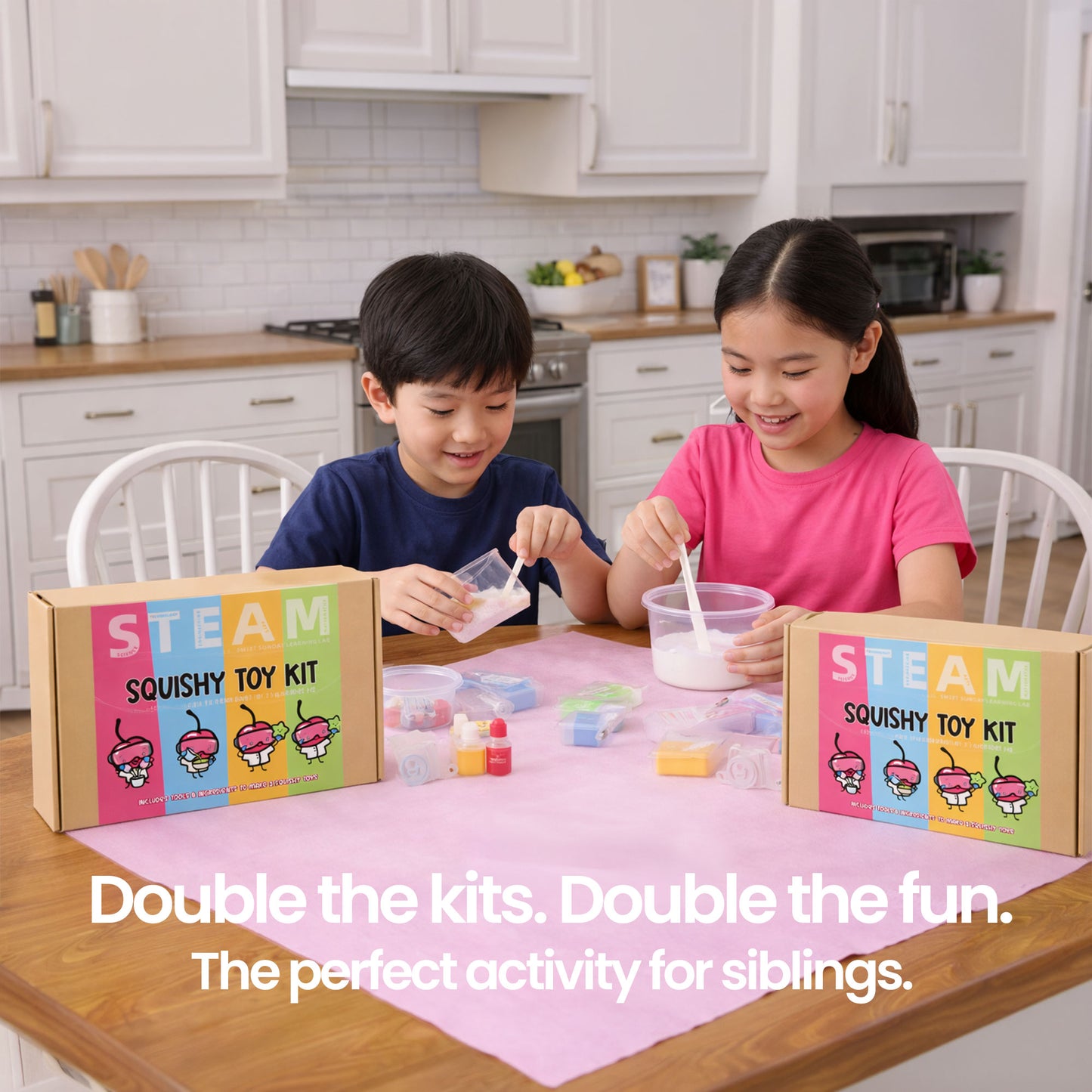 DIY Squishy Kit for 2 Kits | Sibling & Playdate Activity Bundle | Sweet Sunday