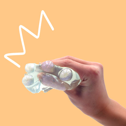 Taba Squishy - Clear Glitter Paw | Mess-Free Sensory Toy for Kids | Sweet Sunday