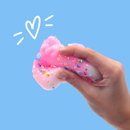 Taba Squishy - Pink Kitty Charm Donut