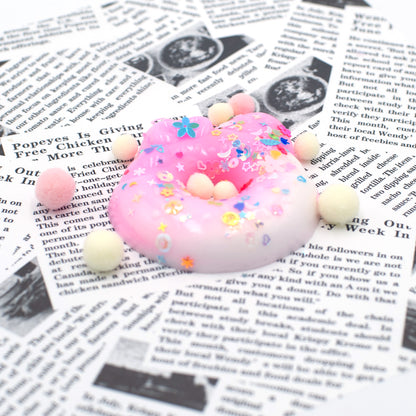 Taba Squishy - Pink Kitty Charm Donut