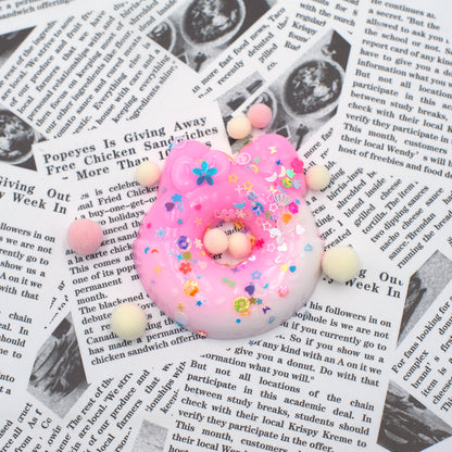 Taba Squishy - Pink Kitty Charm Donut